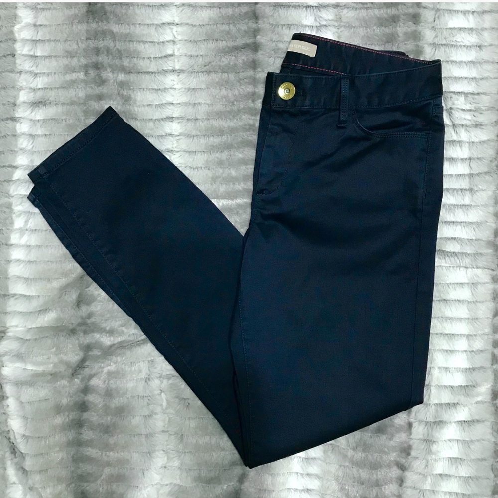 EUC Banana Republic Navy Sateen Skinny Pants - 26